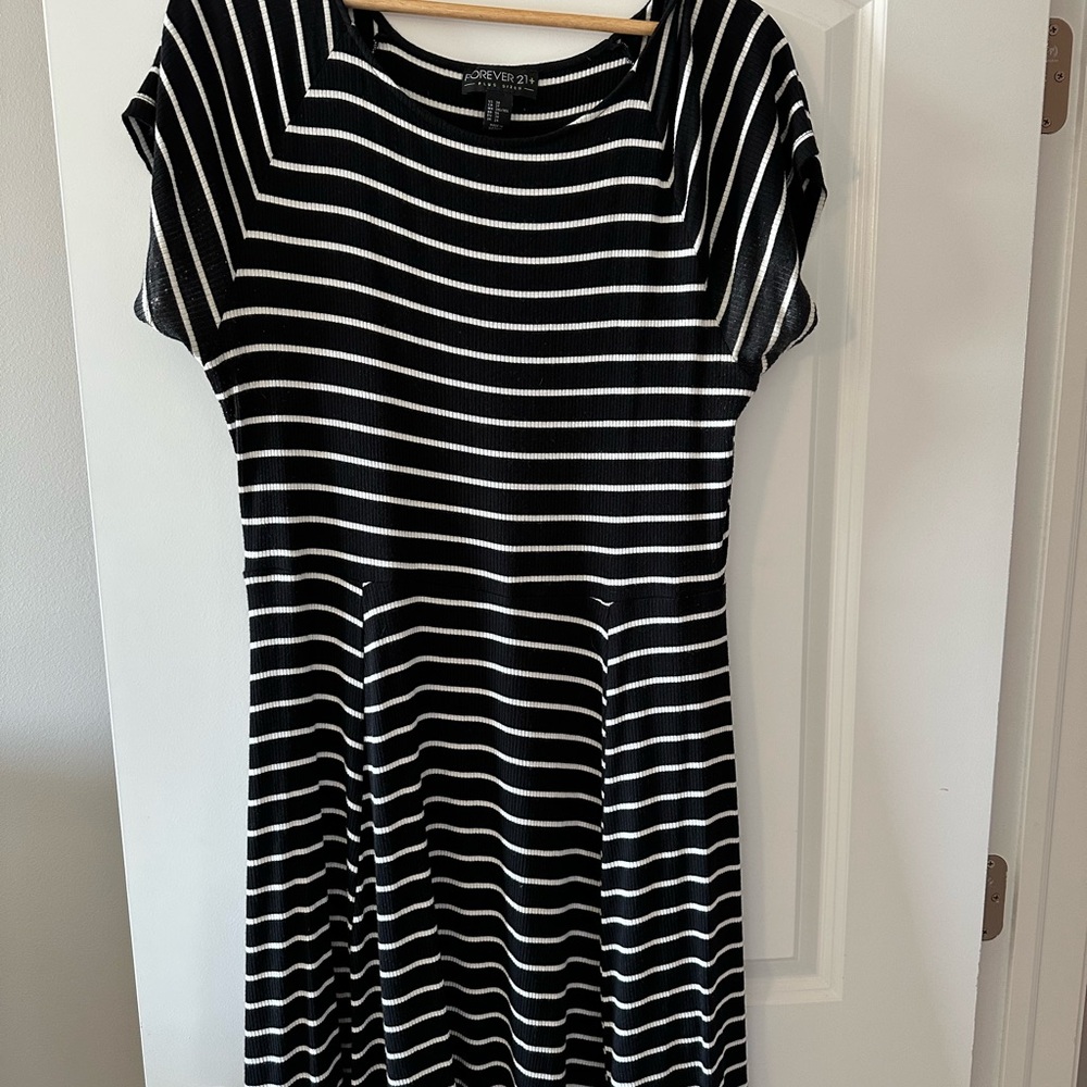 Forever 21 Black and White Striped Dress